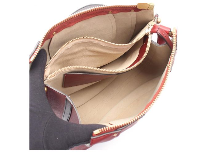 Chloé Hayley Schultertasche aus rotem Leder - Ansicht 3