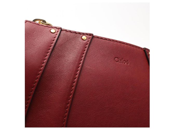 Chloé Hayley Schultertasche aus rotem Leder - Ansicht 6
