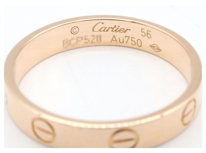 Anello Cartier Mini Love in oro rosa 18K - vista 3