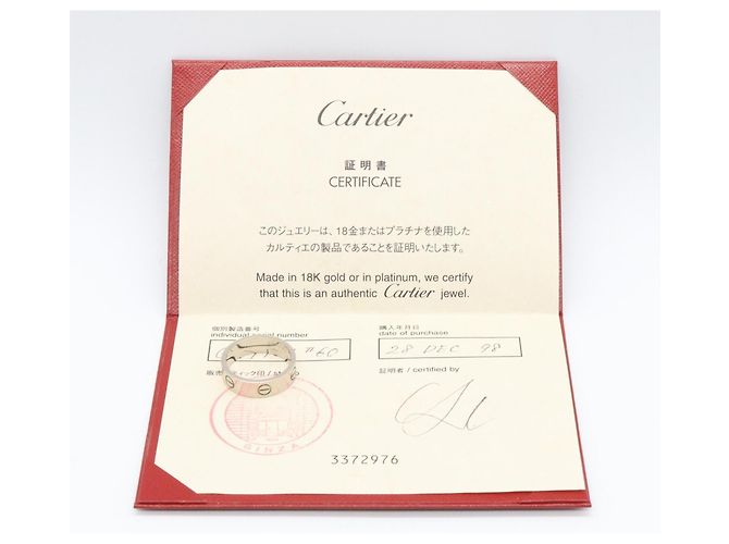 Anello Cartier Love in oro bianco 18K - vista 6