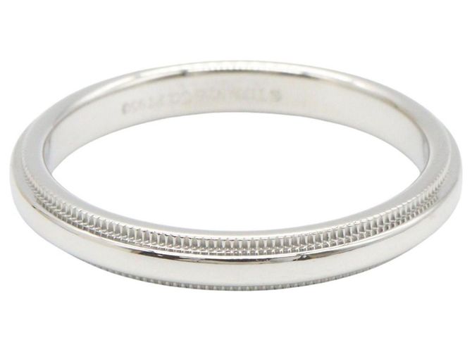 Autre Marque Tiffany & Co. Milgrain Band Ring aus Platin - Ansicht 3