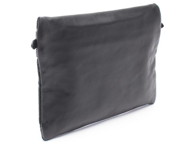 Borsa a pochette Bottega Veneta in pelle nera - vista 2
