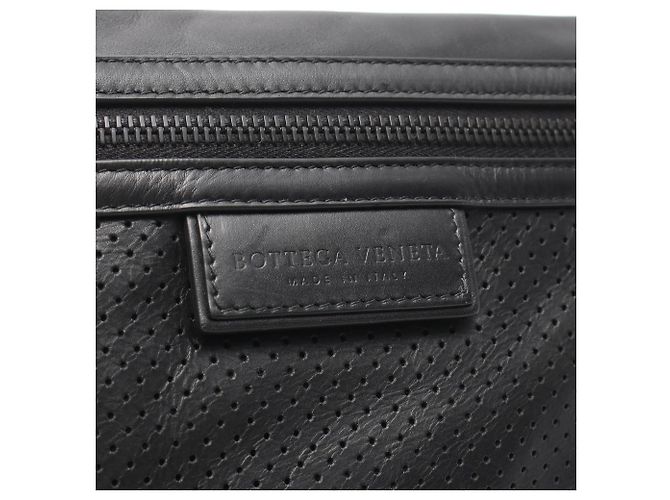 Borsa a pochette Bottega Veneta in pelle nera - vista 4