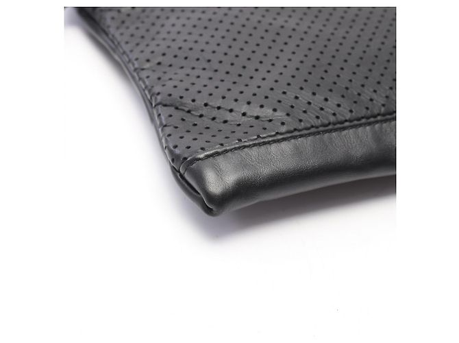 Borsa a pochette Bottega Veneta in pelle nera - vista 6