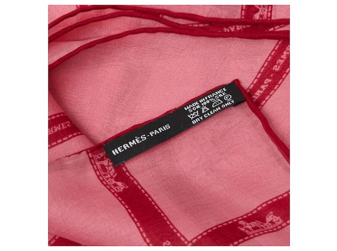 Hermès Estola Hermes Bolduc em seda rosa - vista 3
