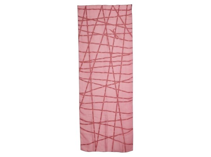 Hermès Estola Hermes Bolduc em seda rosa - vista 4