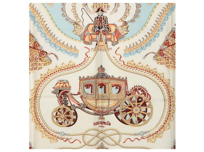 Silk In Hermès Hermes Carre 90 Paperoles Carriage and Nobleman Scarf - vista 2