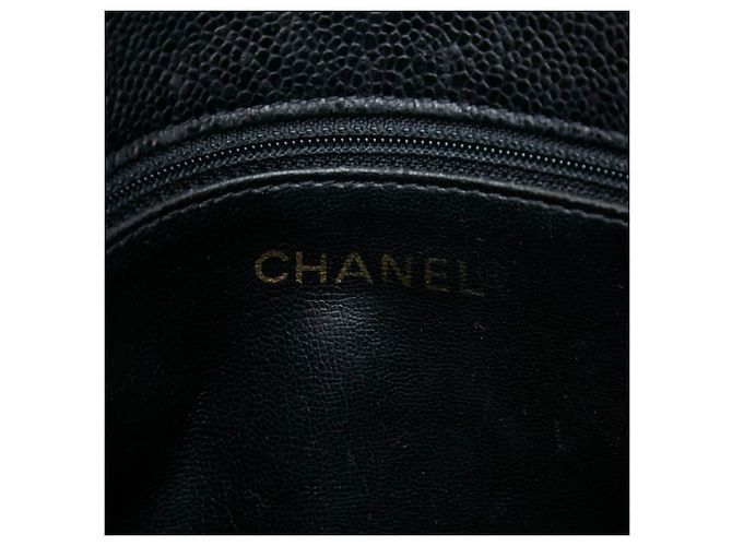 Borsa Tote Chanel Matelassé in pelle caviar nera - vista 7