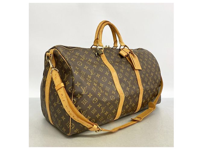 Louis Vuitton Brown Boston Monogram Keepall Bandoulière 55 - vue 2