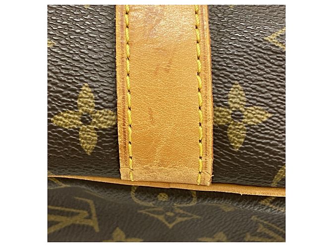 Louis Vuitton Brown Boston Monogram Keepall Bandoulière 55 - vue 7