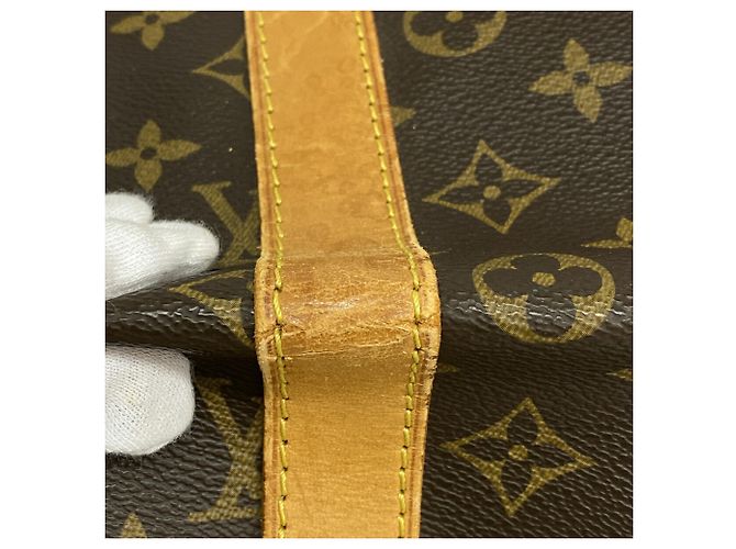 Louis Vuitton Brown Boston Monogram Keepall Bandoulière 55 - vue 8