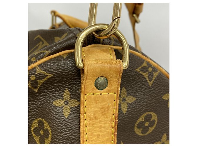Louis Vuitton Brown Boston Monogram Keepall Bandoulière 55 - vue 9