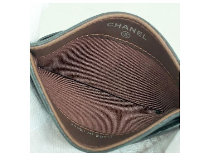Chanel Kartenetui aus schwarzem Lammleder - Ansicht 3