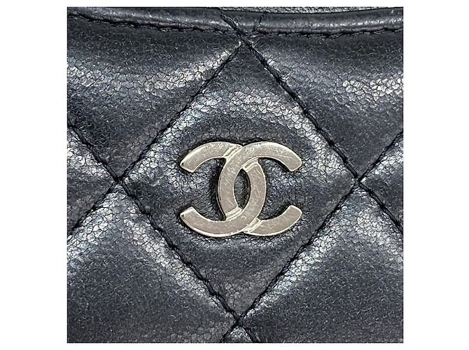 Chanel Kartenetui aus schwarzem Lammleder - Ansicht 7