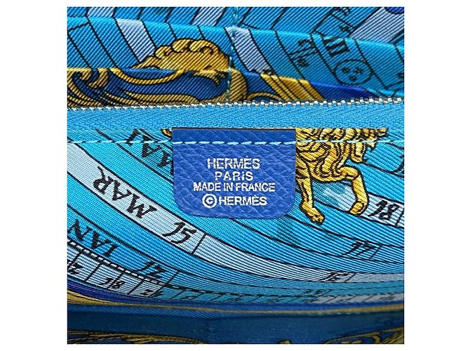 Hermès Cartera larga Hermes Azap en Blue Zanzibar - vista 4