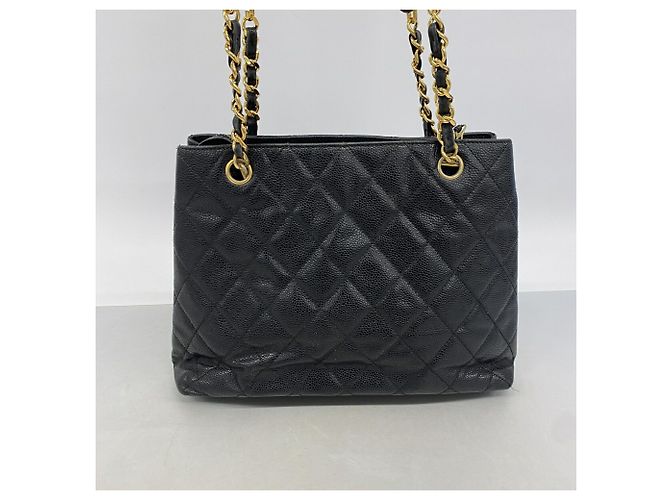 Timeless Bolso Tote Chanel de piel de becerro granulada negra - vista 12