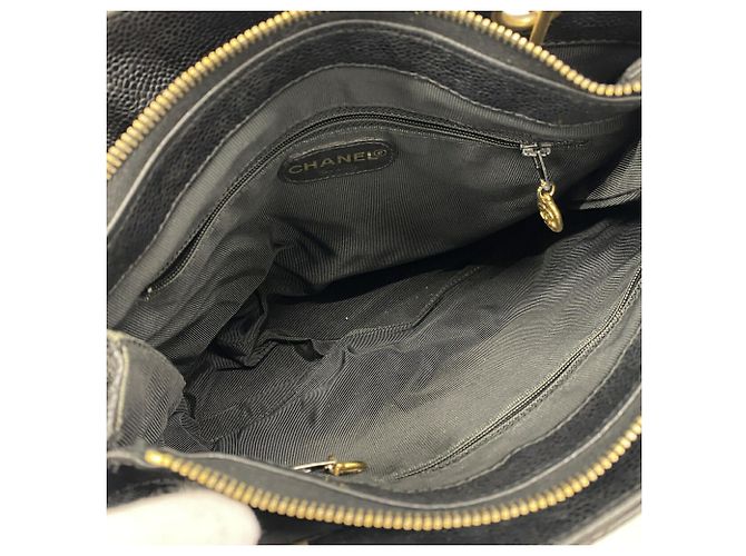 Timeless Bolso Tote Chanel de piel de becerro granulada negra - vista 4