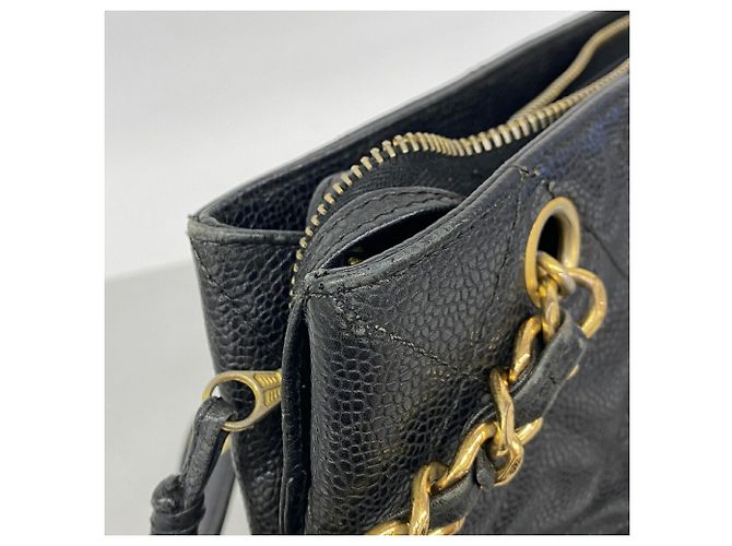 Timeless Bolso Tote Chanel de piel de becerro granulada negra - vista 6