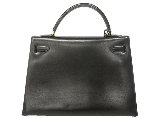 Hermès Borsa Hermes Kelly 32 in pelle Box Calf nera - vista 13