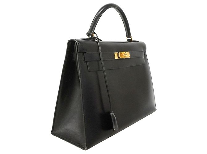 Hermès Borsa Hermes Kelly 32 in pelle Box Calf nera - vista 2