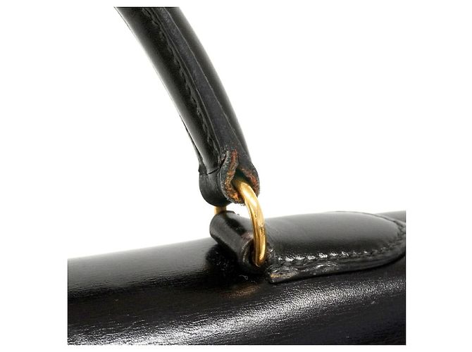 Hermès Borsa Hermes Kelly 32 in pelle Box Calf nera - vista 9