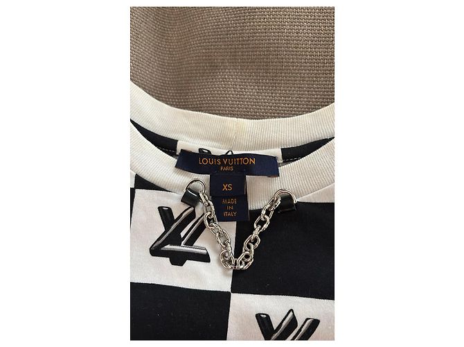 T-shirt Louis Vuitton Checkerboard com Monograma - vista 2