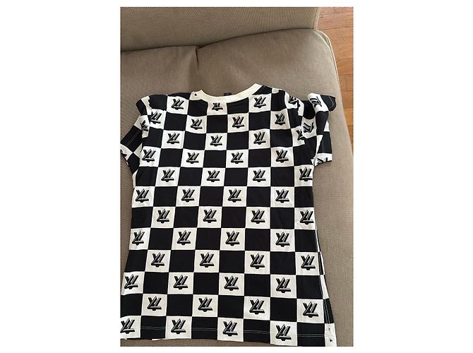 T-shirt Louis Vuitton Checkerboard com Monograma - vista 3
