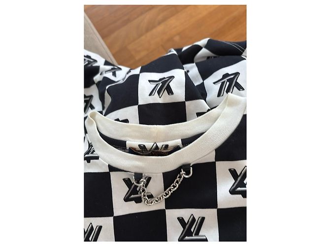 T-shirt Louis Vuitton Checkerboard com Monograma - vista 5