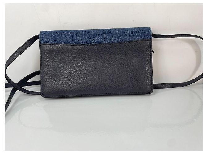 Bolsa tiracolo Coach em denim e couro com patches - vista 3