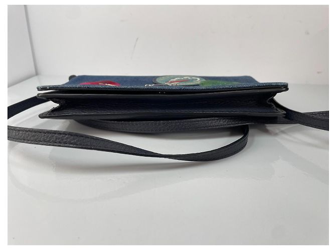 Bolsa tiracolo Coach em denim e couro com patches - vista 4