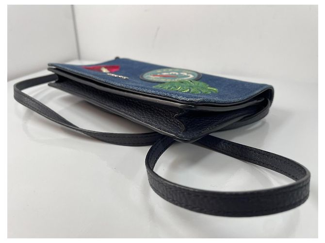 Bolsa tiracolo Coach em denim e couro com patches - vista 6