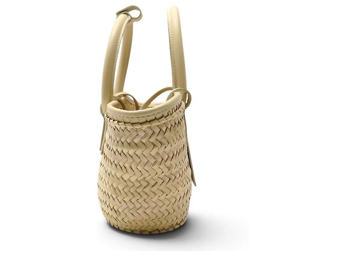 NEU JACQUEMUS LE PETIT PANIER DE PLAGE HANDTASCHE AUS RAFFIA MIT SCHULTERGURT - Ansicht 3