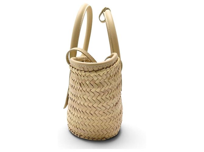 NEU JACQUEMUS LE PETIT PANIER DE PLAGE HANDTASCHE AUS RAFFIA MIT SCHULTERGURT - Ansicht 4