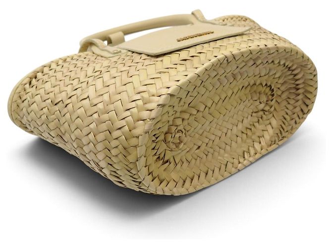 NEU JACQUEMUS LE PETIT PANIER DE PLAGE HANDTASCHE AUS RAFFIA MIT SCHULTERGURT - Ansicht 5