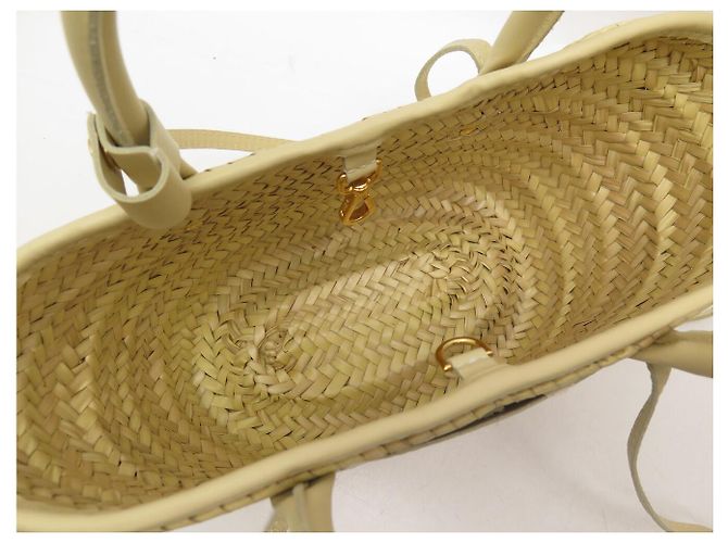 NEU JACQUEMUS LE PETIT PANIER DE PLAGE HANDTASCHE AUS RAFFIA MIT SCHULTERGURT - Ansicht 9