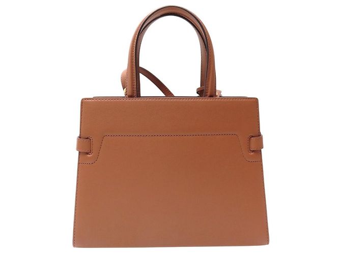 NOVA BOLSA DE MÃO DELVAUX TEMPETE MM EM COURO MARROM COM ALÇA TIRACOLO - vista 2