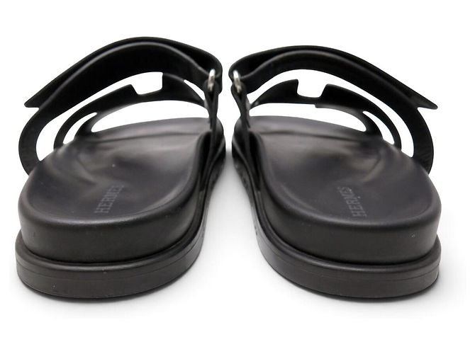 Hermès SCARPE HERMES CHYPRE VV222000ZH PELLE NERA 37 SANDALI MULES BLACK SHOES - vista 5