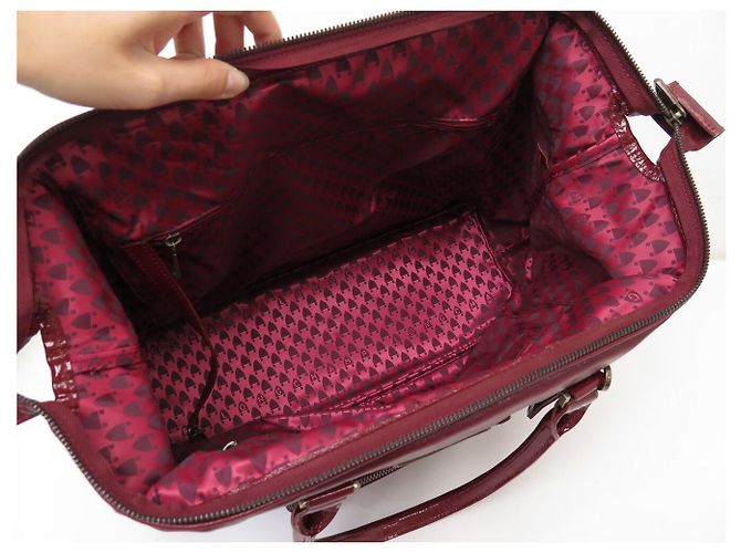 NUOVA BORSA LONGCHAMP LEGENDE 1746173548 IN PELLE LACCATA ROSSA - vista 10