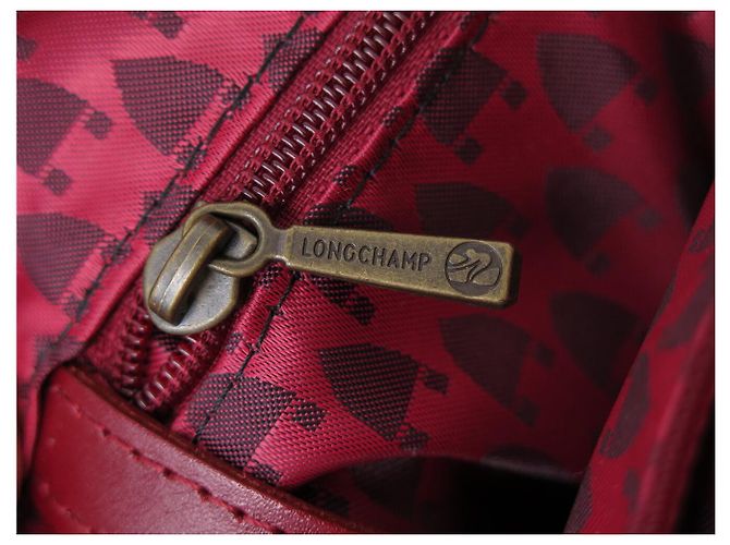 NUOVA BORSA LONGCHAMP LEGENDE 1746173548 IN PELLE LACCATA ROSSA - vista 13
