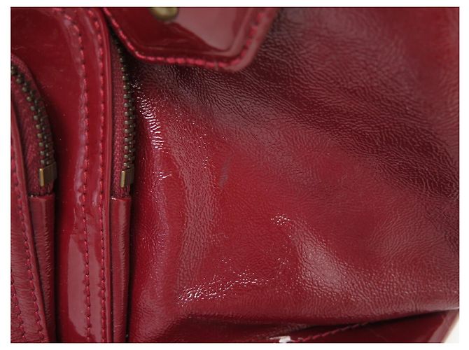 NUOVA BORSA LONGCHAMP LEGENDE 1746173548 IN PELLE LACCATA ROSSA - vista 16