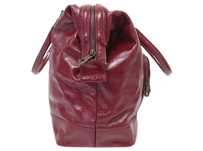 NUOVA BORSA LONGCHAMP LEGENDE 1746173548 IN PELLE LACCATA ROSSA - vista 3