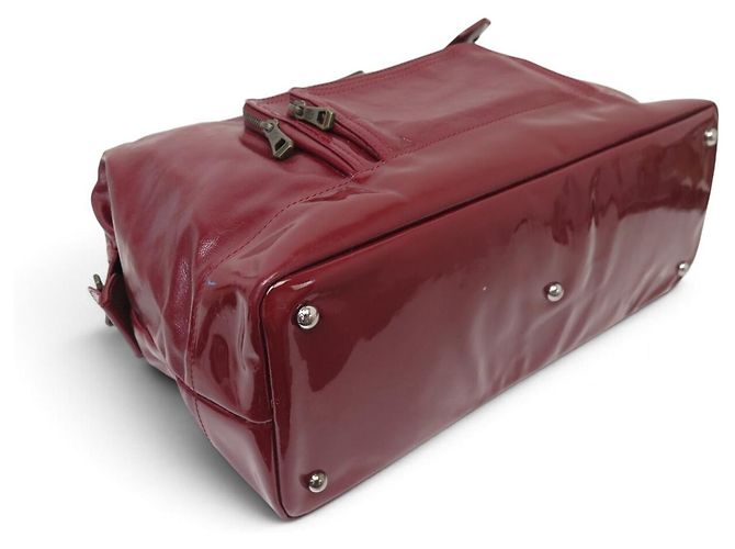 NUOVA BORSA LONGCHAMP LEGENDE 1746173548 IN PELLE LACCATA ROSSA - vista 6