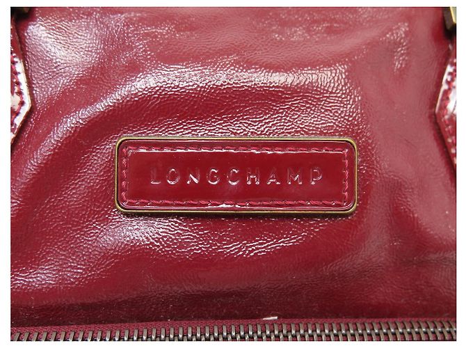 NUOVA BORSA LONGCHAMP LEGENDE 1746173548 IN PELLE LACCATA ROSSA - vista 8