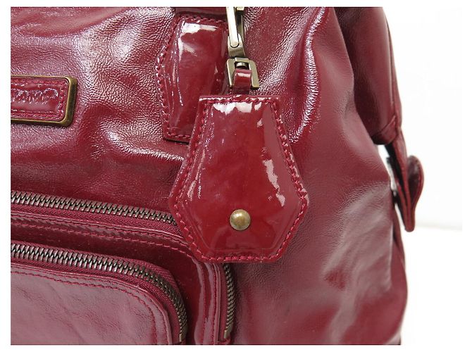 NUOVA BORSA LONGCHAMP LEGENDE 1746173548 IN PELLE LACCATA ROSSA - vista 9