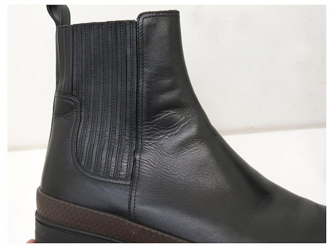 Hermès NUOVE SCARPE STIVALETTI HERMES H202952Z 45 CHELSEA PELLE NERA BOOTS SHOES - vista 13