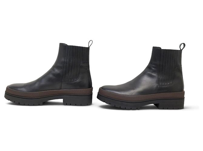 Hermès NUOVE SCARPE STIVALETTI HERMES H202952Z 45 CHELSEA PELLE NERA BOOTS SHOES - vista 2