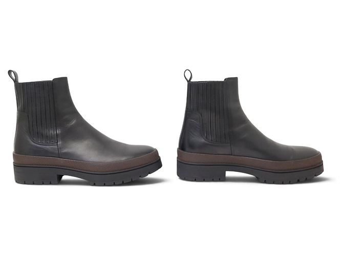 Hermès NUOVE SCARPE STIVALETTI HERMES H202952Z 45 CHELSEA PELLE NERA BOOTS SHOES - vista 3