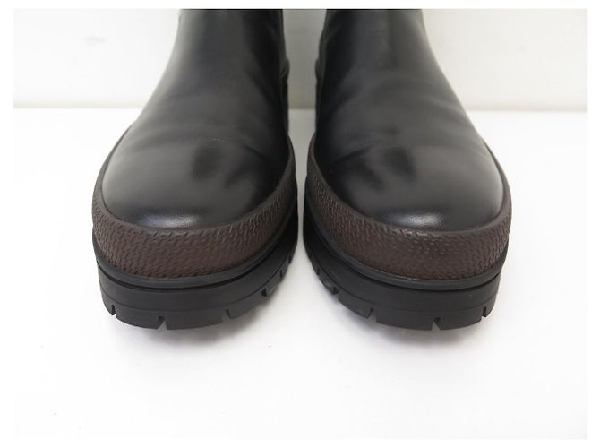 Hermès NUOVE SCARPE STIVALETTI HERMES H202952Z 45 CHELSEA PELLE NERA BOOTS SHOES - vista 4