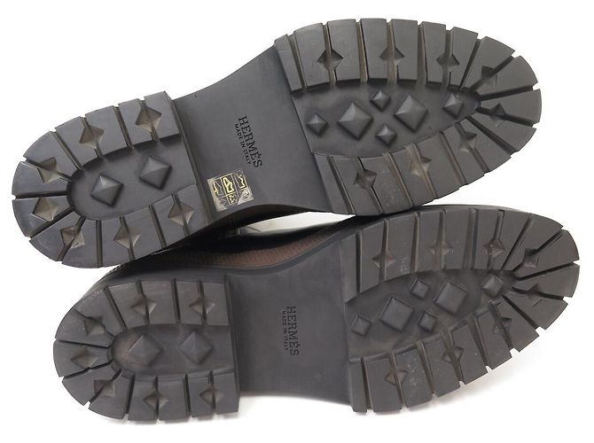 Hermès NUOVE SCARPE STIVALETTI HERMES H202952Z 45 CHELSEA PELLE NERA BOOTS SHOES - vista 6