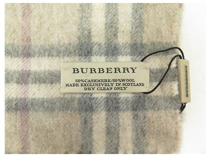 NUEVO BUFANDA BURBERRY CHECK CLÁSICO ESTAMPADO TARTAN CACHMIRE Y LANA SCARF - vista 3